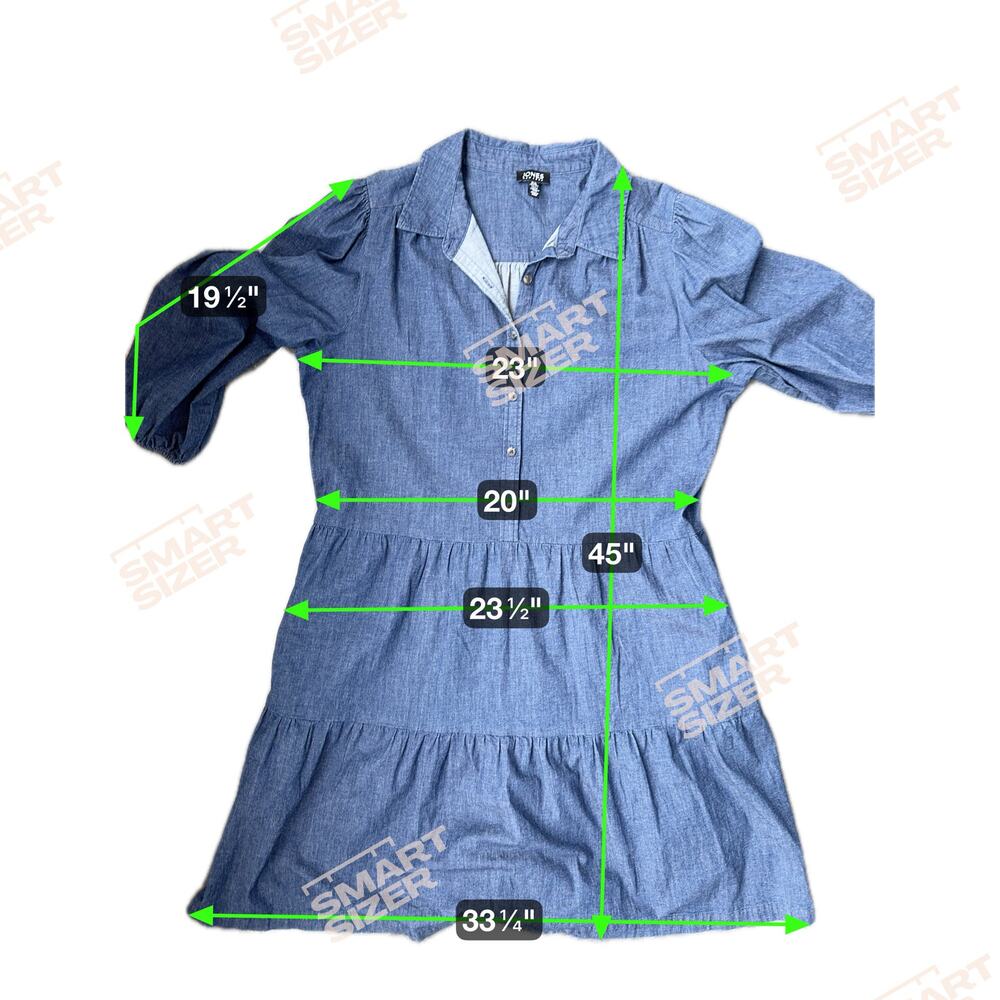 Jones New York Denim Jean Puff Sleeve Dress xl EUC - Picture 2 of 6